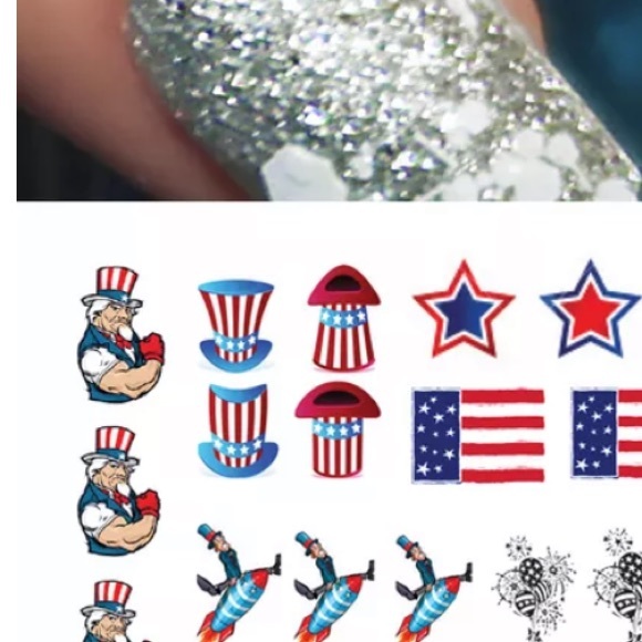 💌BO/GO$6🇺🇸 America Patriotic Nail Decals - Picture 3 of 5
